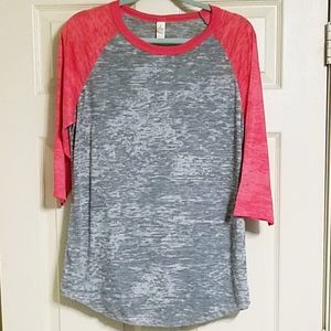 Alternative distressed baseball tee